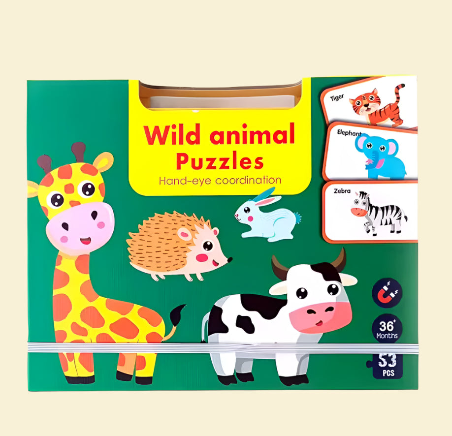 Magnetisches Wildtiere-Puzzle