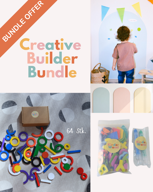 Creative Builder Bundle – Magnetische Rebo Shapes, Buchstaben und Zahlen für kreatives Bauen und Lernen

